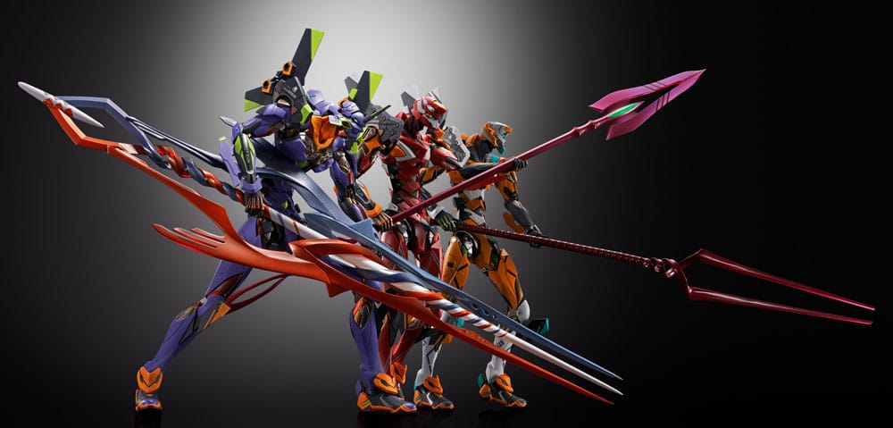 Neon Genesis Evangelion Figura Diecast Metal Build Eva Production Model-02 30th with the Spear of Cassius 22 cm