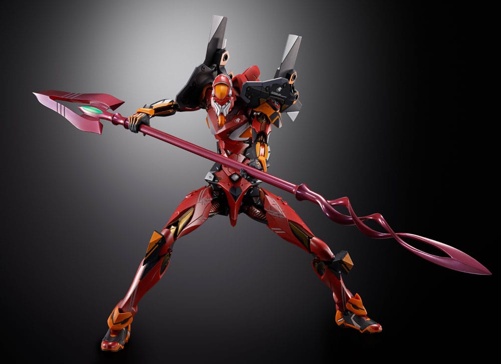 Neon Genesis Evangelion Figura Diecast Metal Build Eva Production Model-02 30th with the Spear of Cassius 22 cm