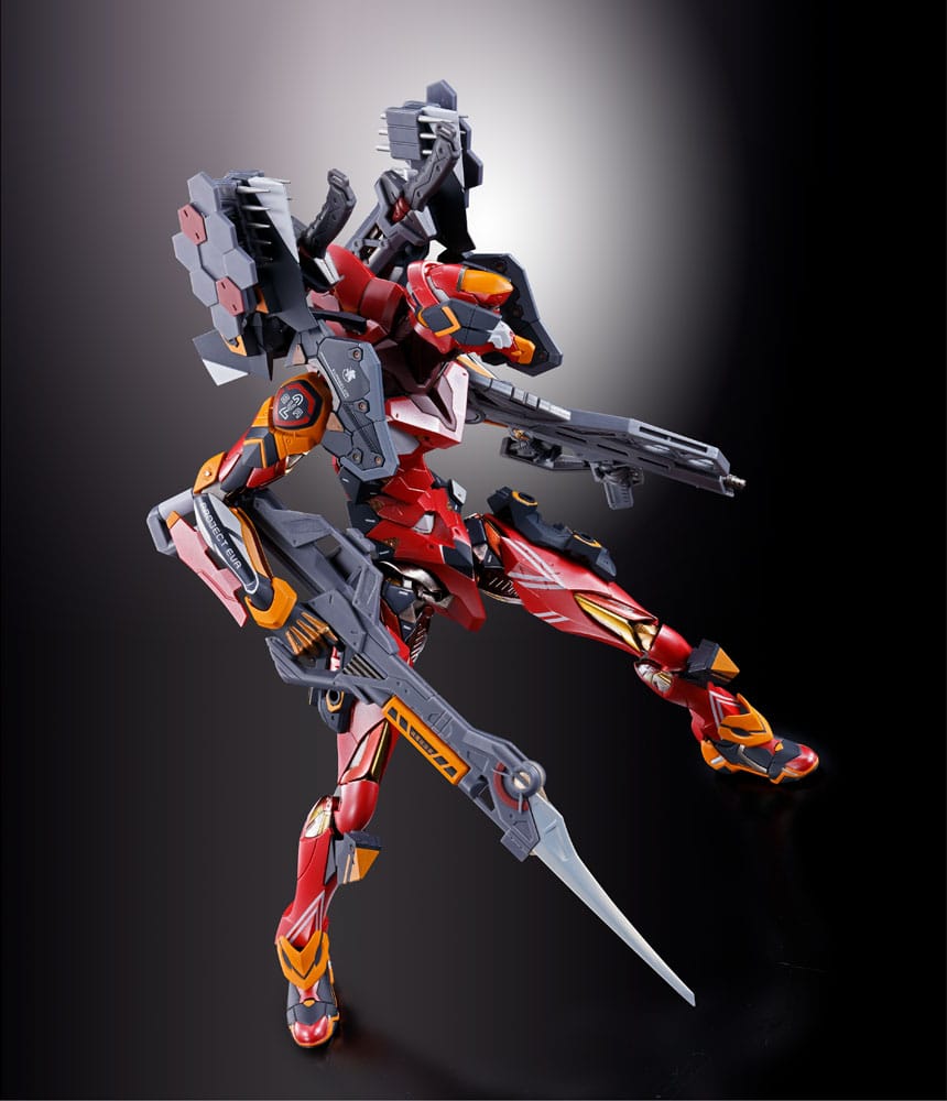 Neon Genesis Evangelion Figura Diecast Metal Build Eva Production Model-02 30th with the Spear of Cassius 22 cm