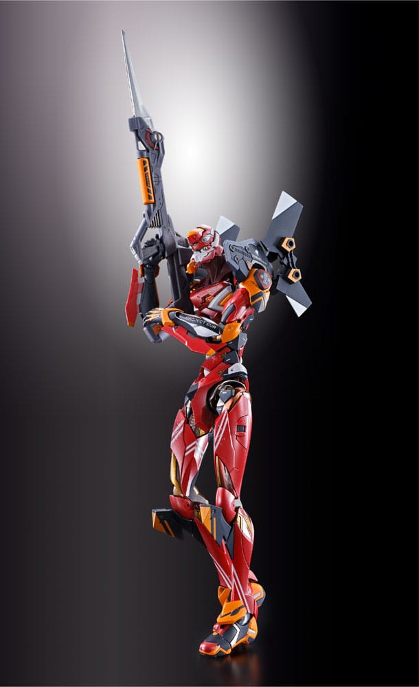 Neon Genesis Evangelion Figura Diecast Metal Build Eva Production Model-02 30th with the Spear of Cassius 22 cm