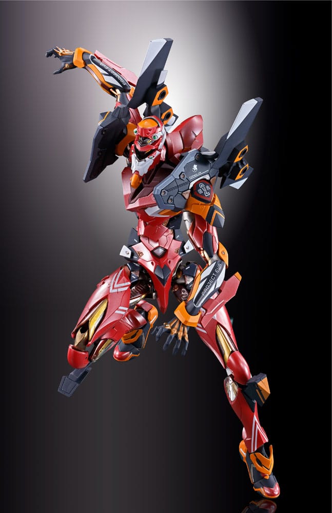 Neon Genesis Evangelion Figura Diecast Metal Build Eva Production Model-02 30th with the Spear of Cassius 22 cm