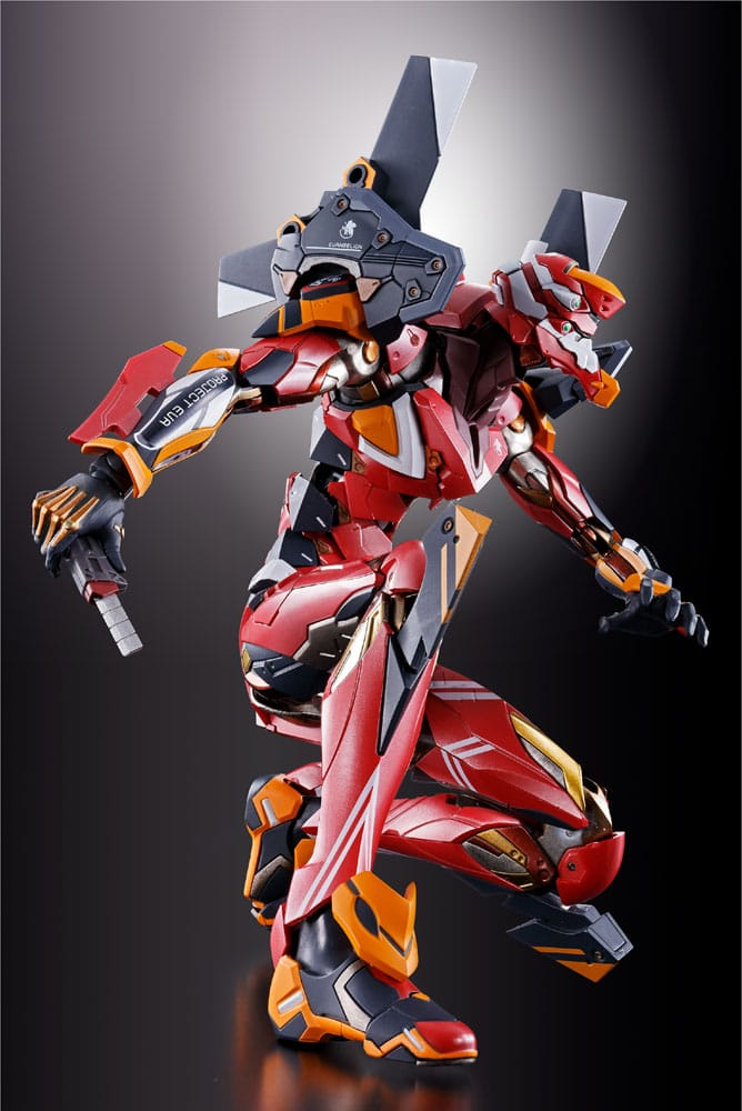 Neon Genesis Evangelion Figura Diecast Metal Build Eva Production Model-02 30th with the Spear of Cassius 22 cm