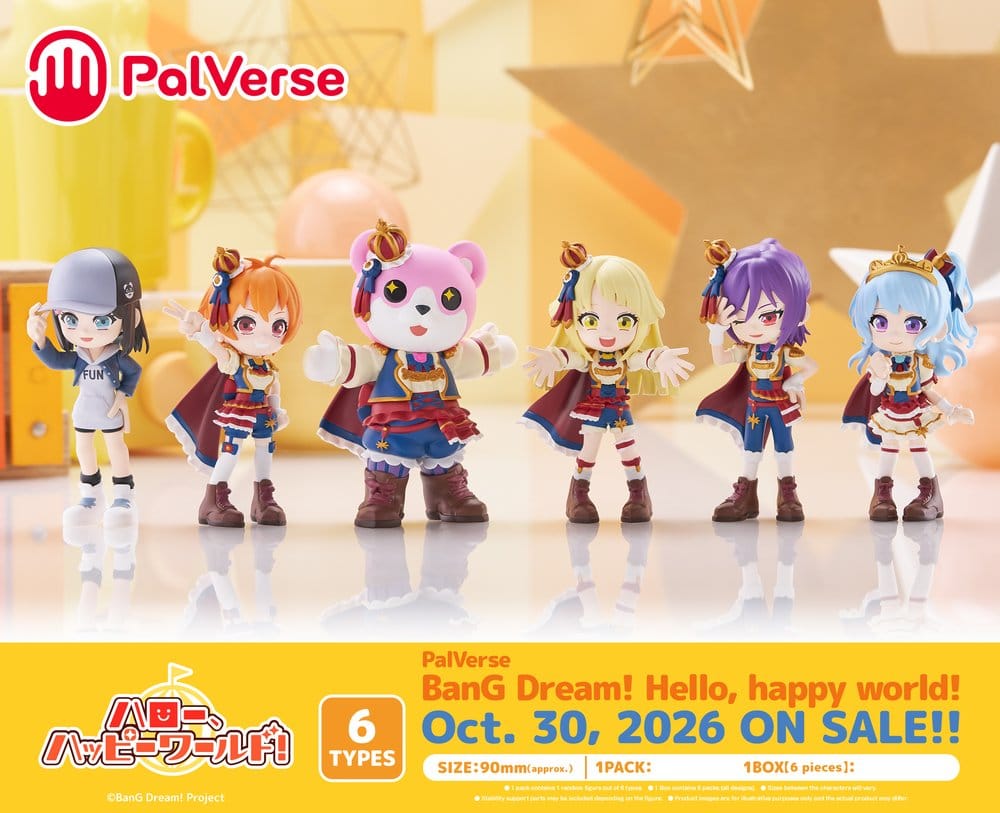 BanG Dream! Figuras Mini PalVerse Hello, Happy World! Cajas Sorpresas Expositor (6)