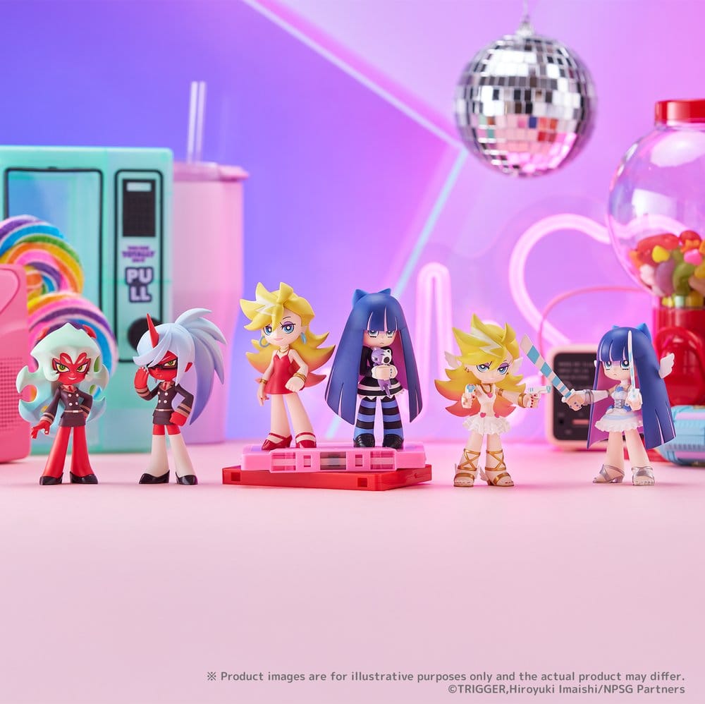 Panty & Stocking with Garterbelt PalVerse Figuras Mini New Blind Box Expositor (6)