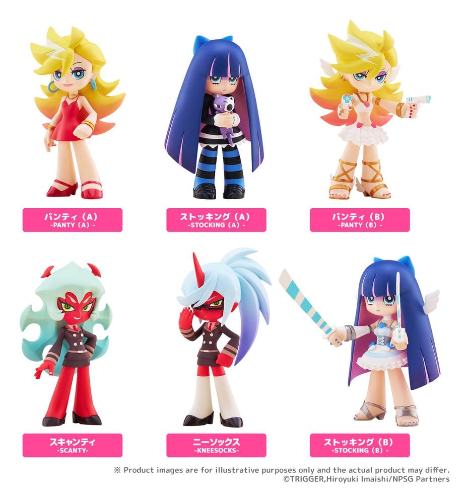 Panty & Stocking with Garterbelt PalVerse Figuras Mini New Blind Box Expositor (6)