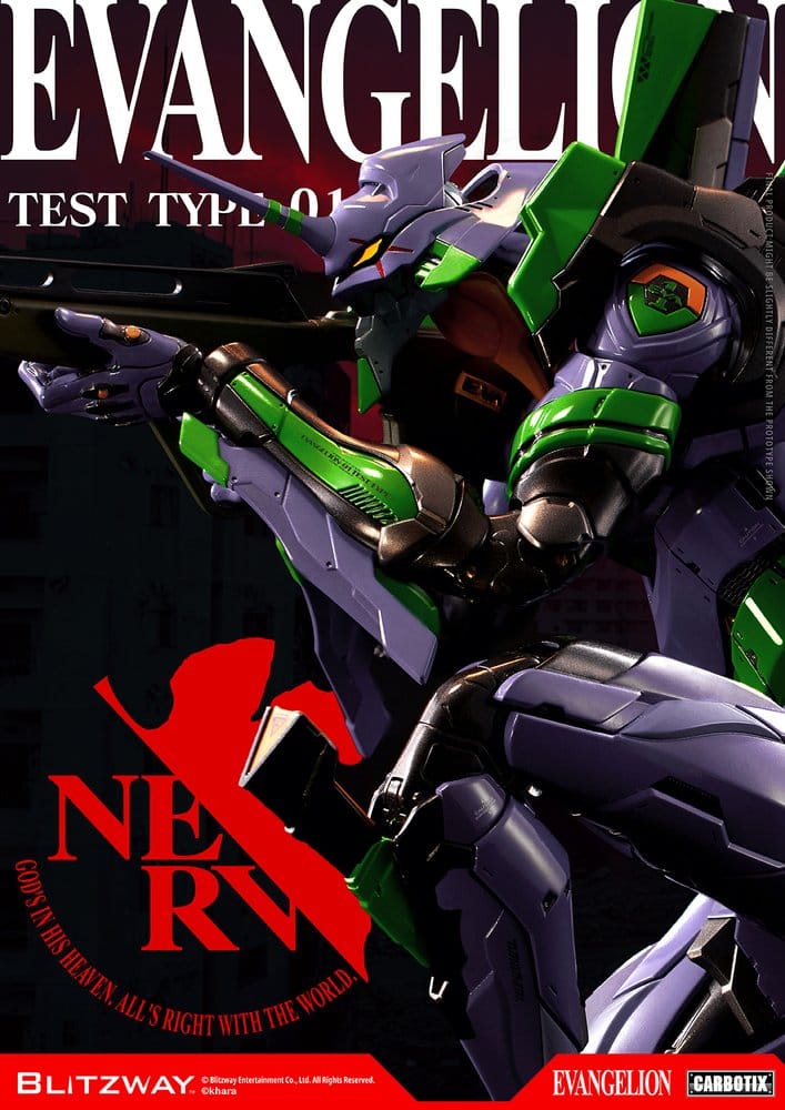 Evangelion Carbotix Figura Evangelion Unit-01 Test Type (Standard Ver.) 33 cm