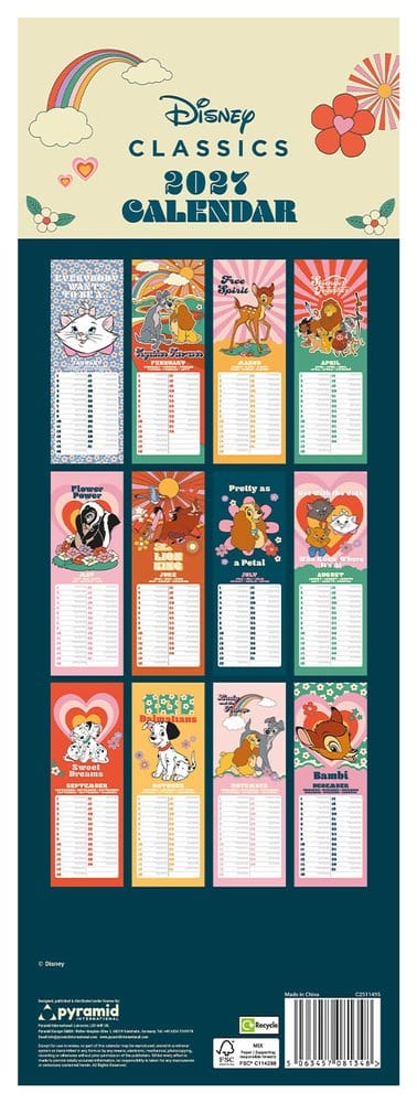 Disney Classics Calendario 70s Feeling 2027 42 x 15 cm