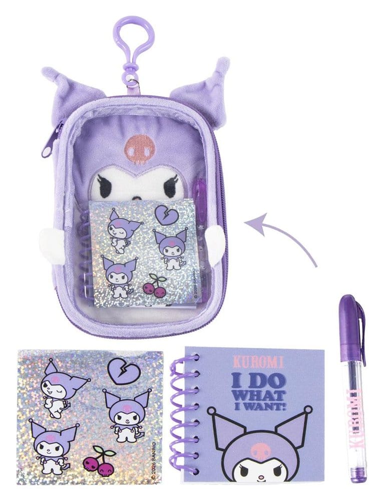 Sanrio Set de Papelería de Peluche Kuromi Frikytopia