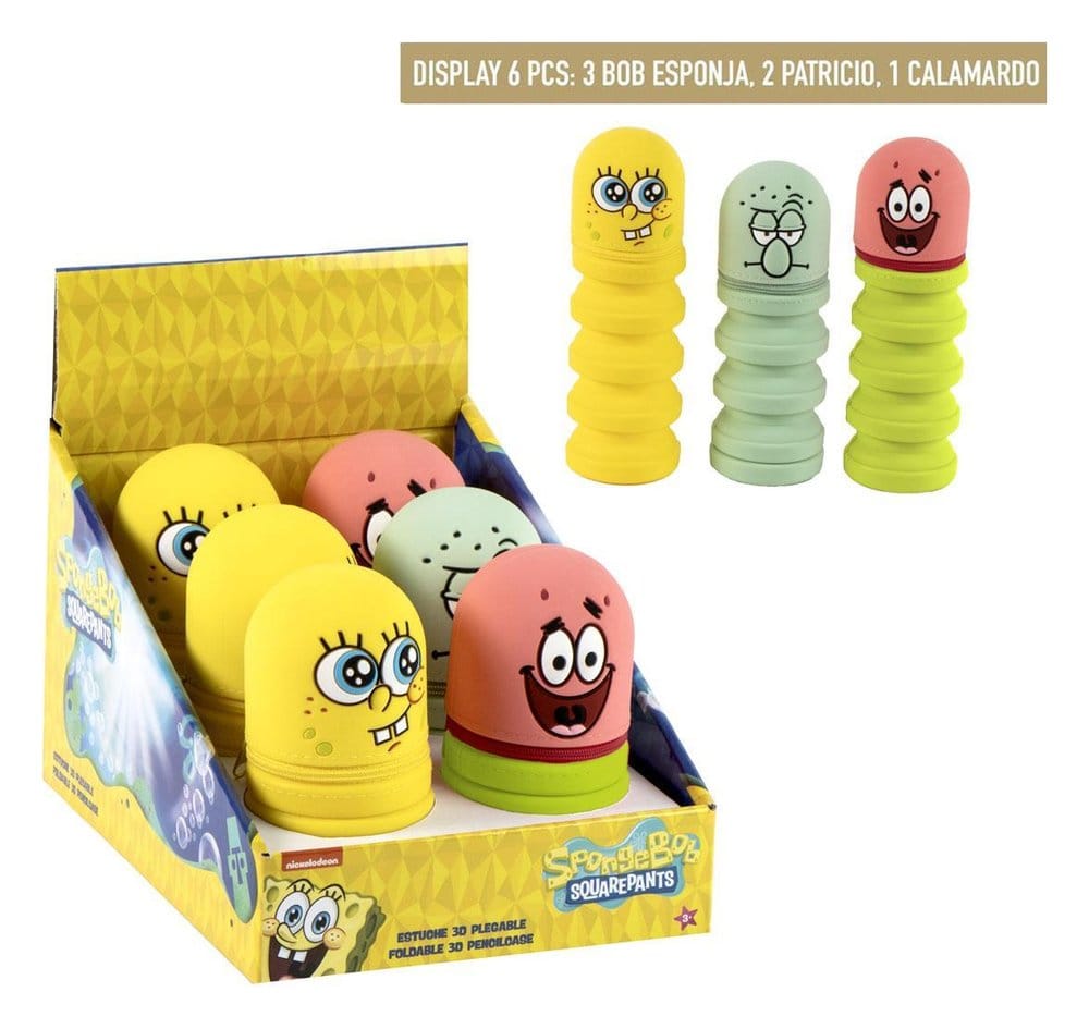 Bob Esponja Estuche de Silicona Expositor (6)