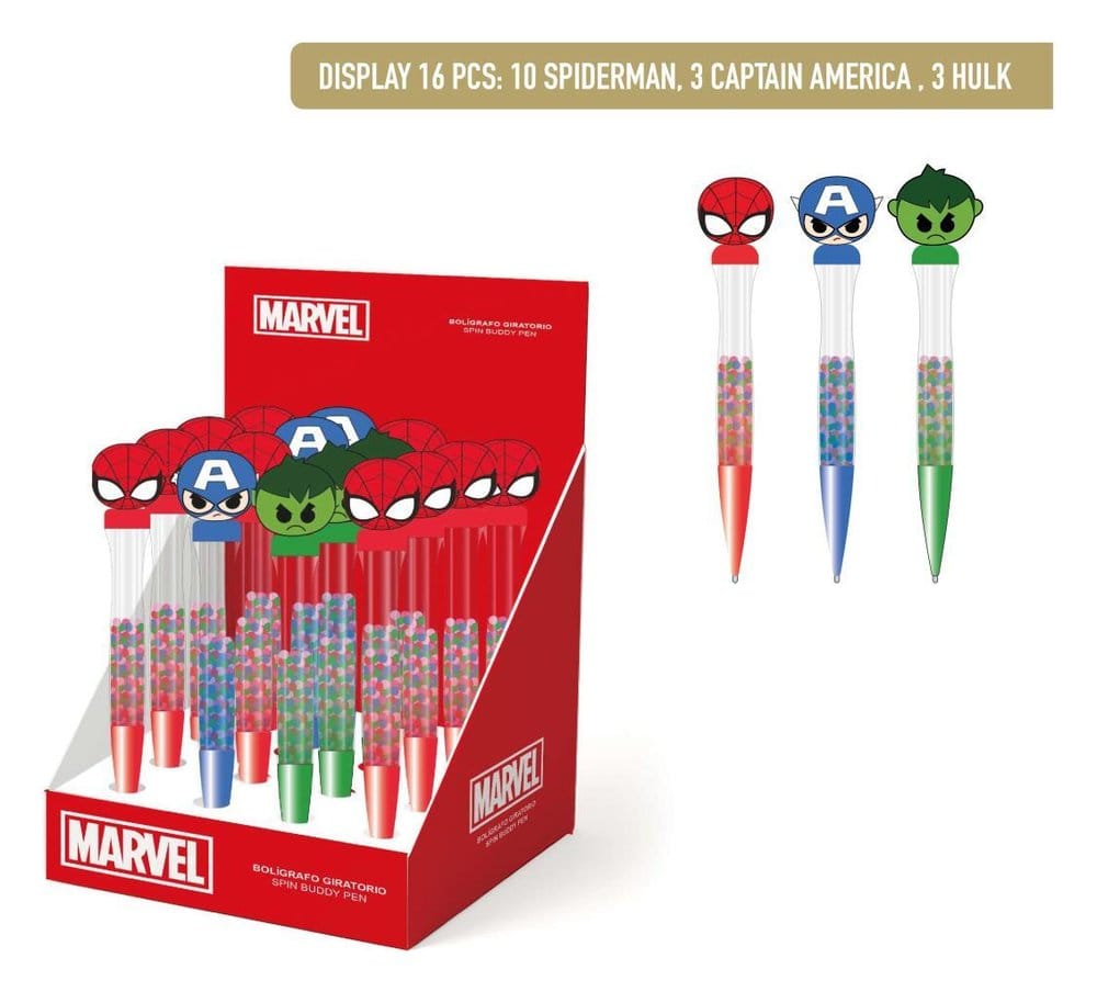 Marvel Bolígrafo Giratorio Expositor (16)