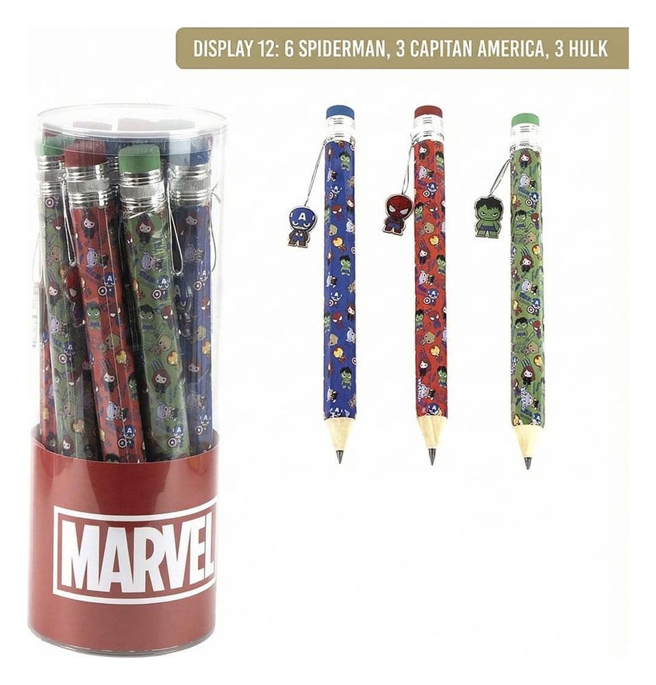 Marvel Lápices Grandes Expositor (12)