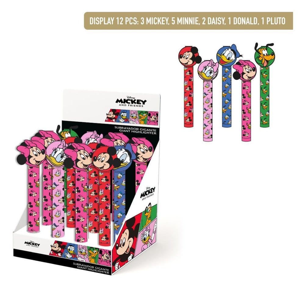 Disney Marcador Fluorescente Grande Expositor (12)