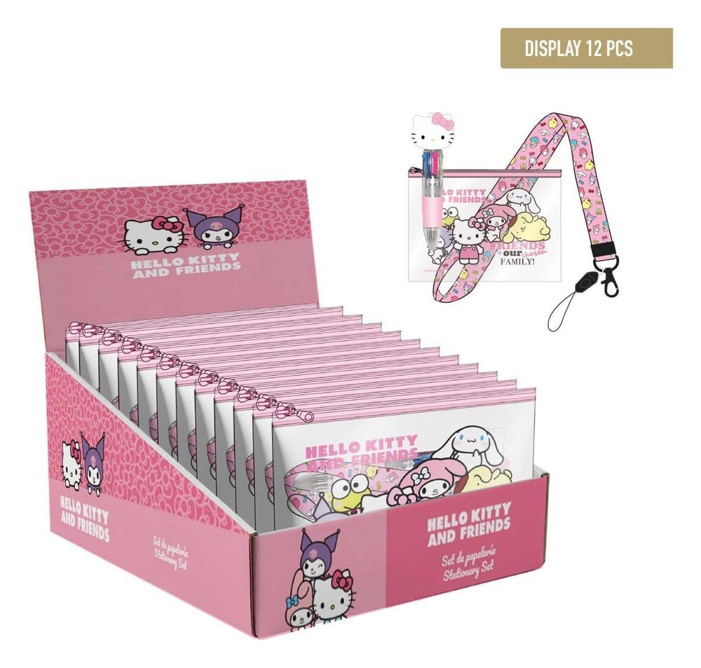 Sanrio Set de Papelería con Colgante Hello Kitty Expositor (12) Frikytopia