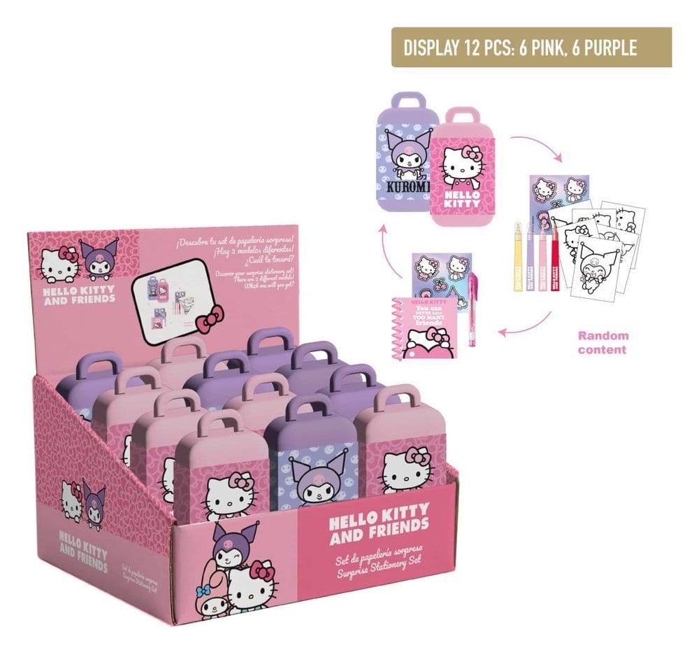 Sanrio Set de Papelería Hello Kitty Blind Box Expositor (12) Frikytopia