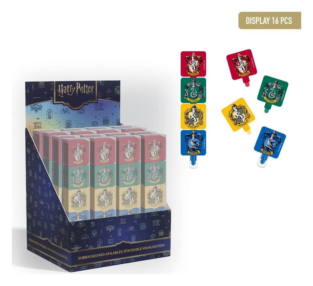Harry Potter Marcadores Fluorescentes Apilables Expositor (16) Frikytopia