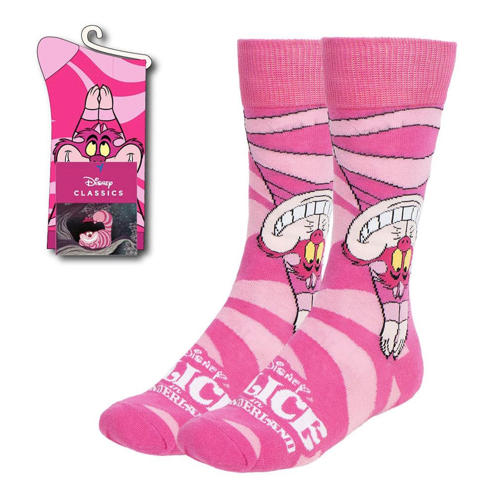 Disney calcetines Alicia en el Pais de las Maravillas Gato de Cheshire Upside Down 36-43 Frikytopia