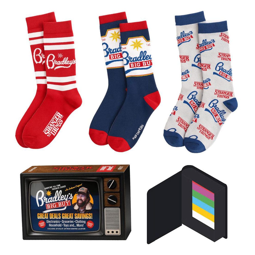 Stranger Things Pack de 3 Pares de calcetines 38-45 Bradley´s Big Buy
