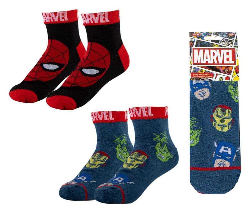 Marvel Calcetines Pack de 2 Short 38-45