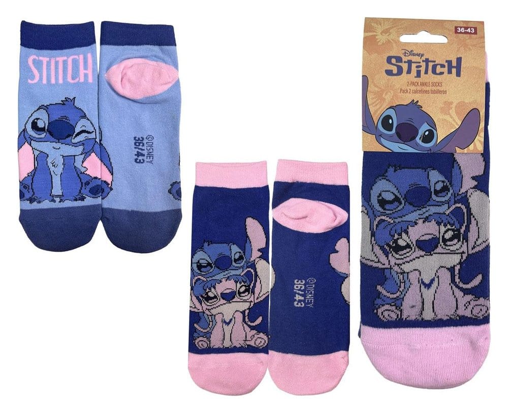 Disney Calcetines Pack de 2 Stitch Short 36-43 Frikytopia