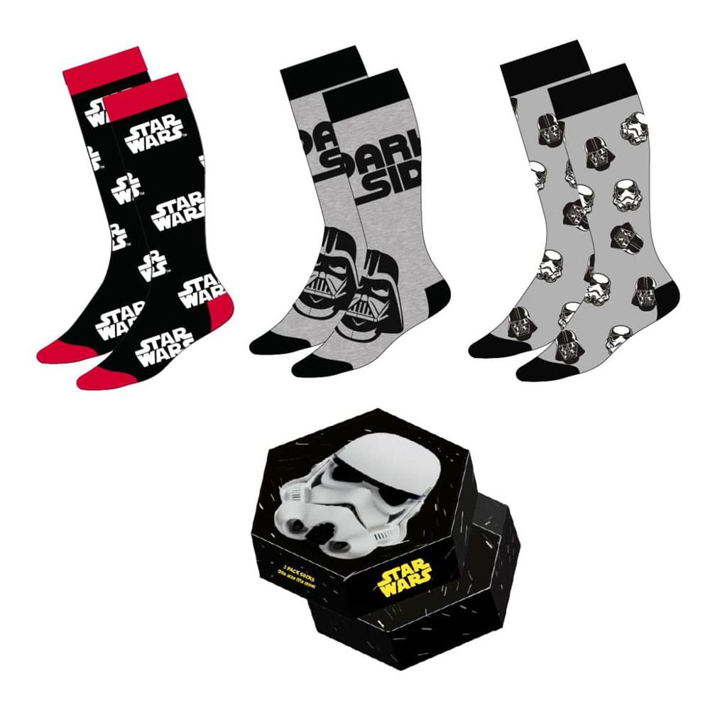 Star Wars Pack de 3 Pares de calcetines Stormtrooper 38-45