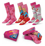 DC Comics Calcetines Superman Supergirl Pack de 3 36-43