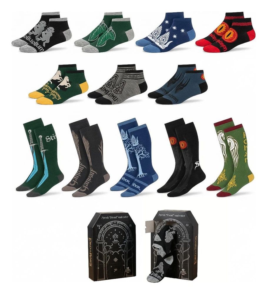 El Señor de los Anillos Calcetines Pack de 12 38-45
