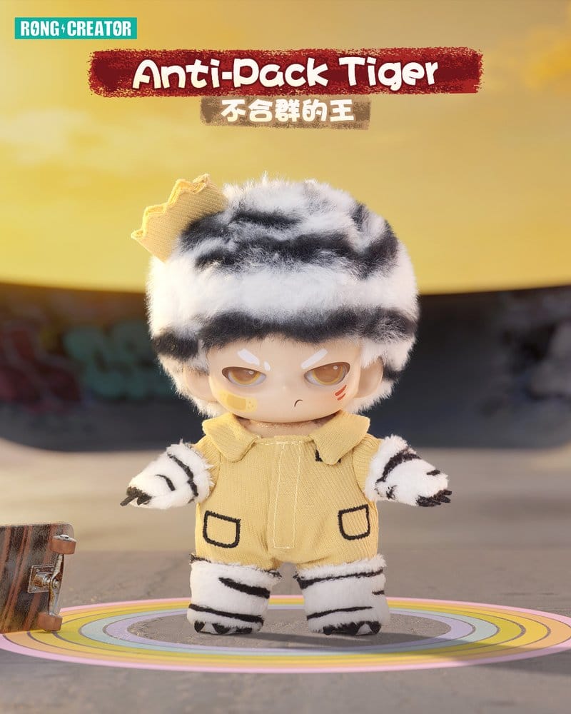 Neekyio Silent Beast Llaveros de peluche 15 cm Blind Box Display (6)
