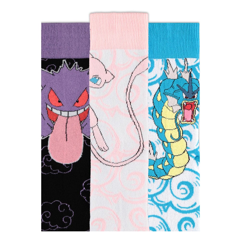 Pokémon Pack de 3 Pares de Calcetines Crew 39-42