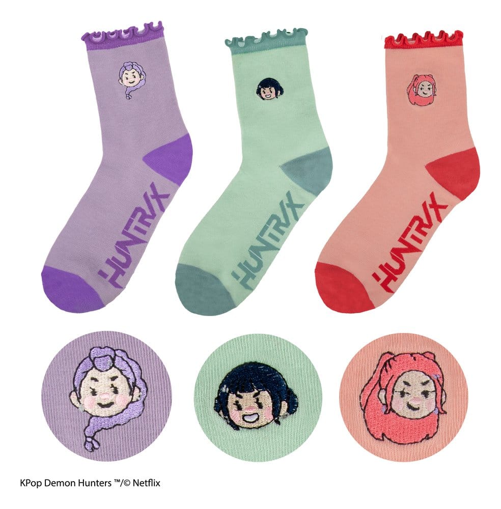 Las guerreras K-pop Juego de 3 Calcetines HUNTR/X Frikytopia