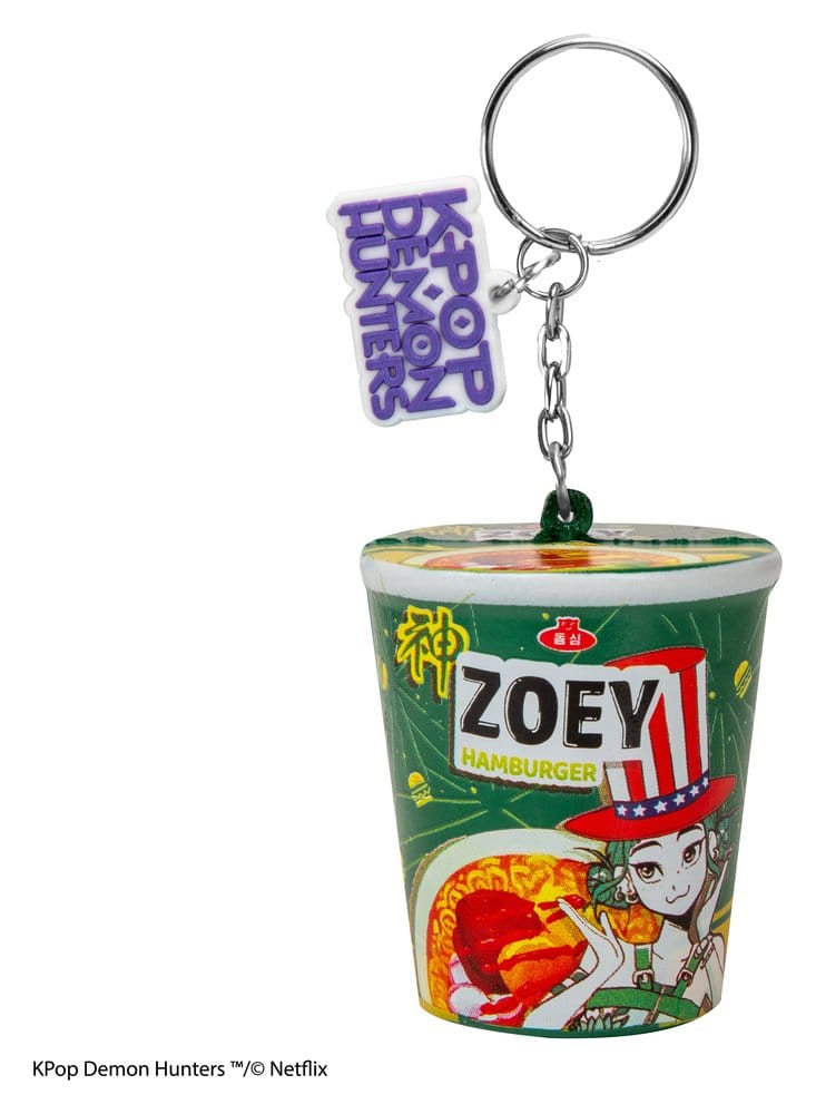 Las guerreras K-pop Llavero Squishy Zoey Hamburger Noodles
