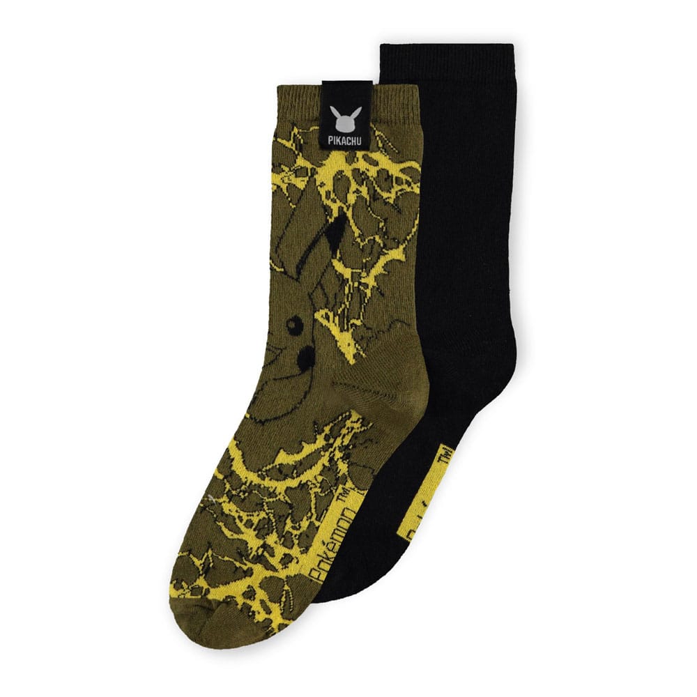 Pokémon Pack de 2 Pares de Calcetines Pikachu 39-42 Frikytopia
