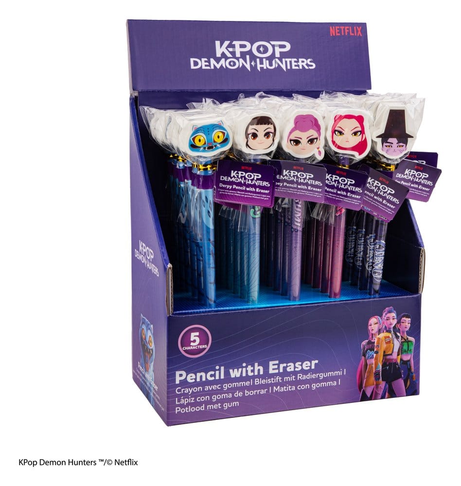 Las guerreras K-pop Lápices y Gomas de Borrar Serie 1 Expositor (30) Frikytopia