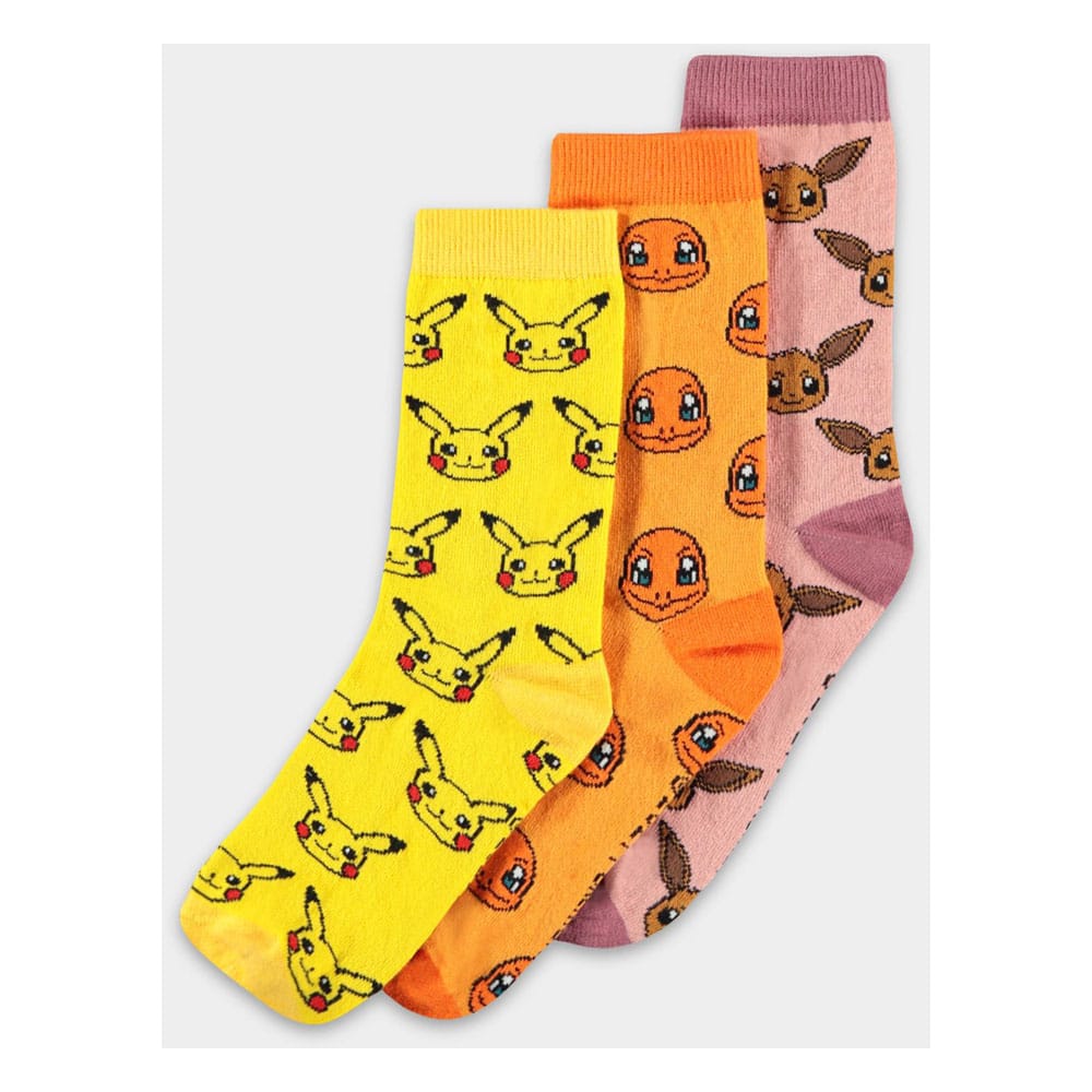 Pokémon Pack de 3 Pares de Calcetines Three Icons 35-38 Frikytopia