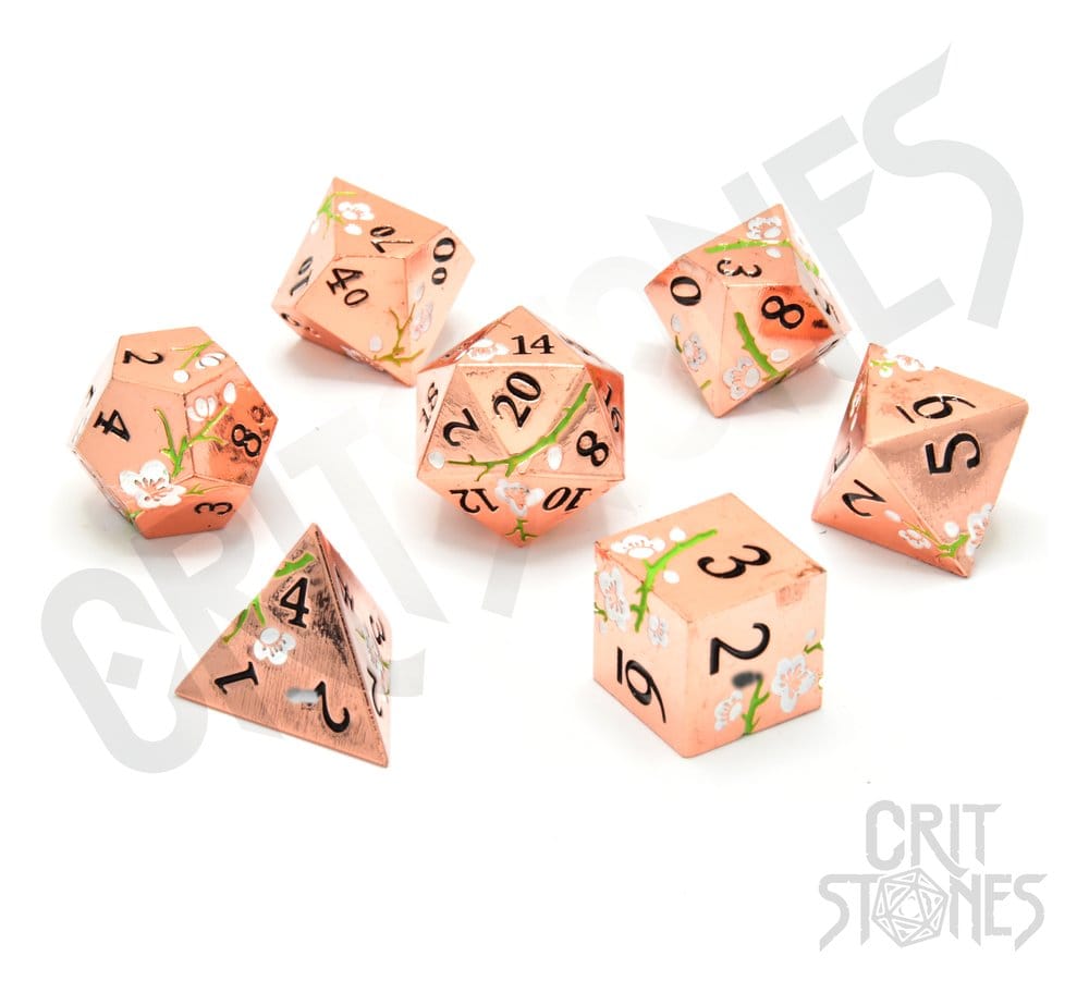 CritStones Metal Pack de Dados Pink Blossom (7) Frikytopia