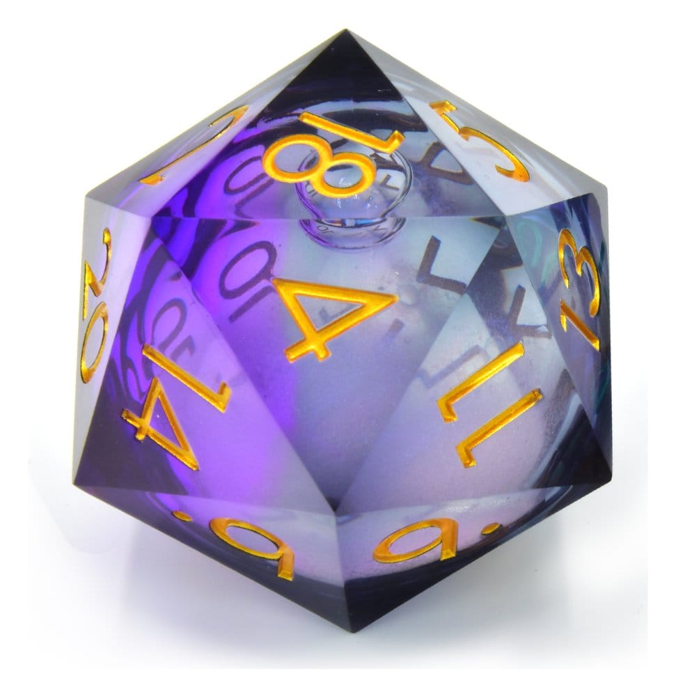 CritStones Liquid Core dado D20 Twilight Ether 5 cm Frikytopia