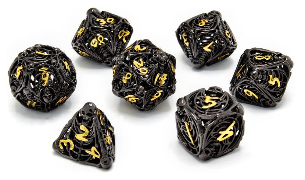 CritStones Hollow Metal Pack de Dados Soulreaper Gold (7) Frikytopia