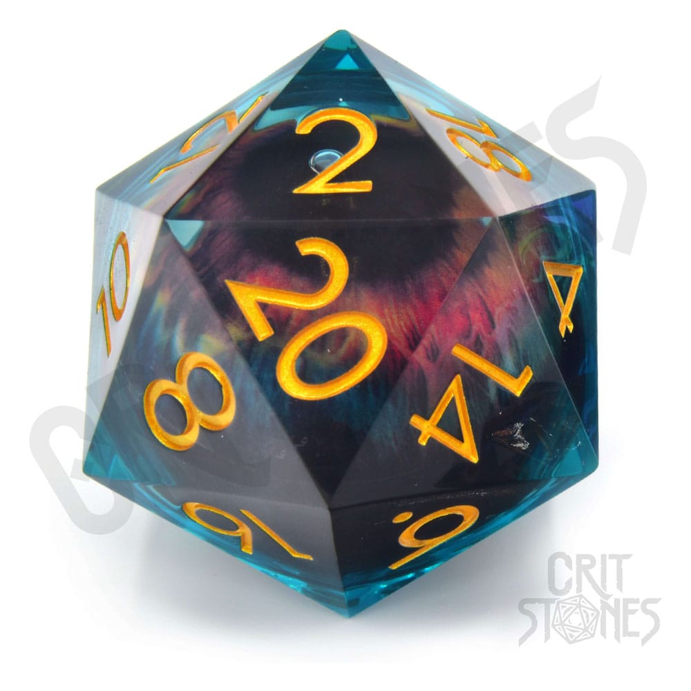 CritStones Liquid Core dados D20 Eye of the Oracle 5 cm Frikytopia