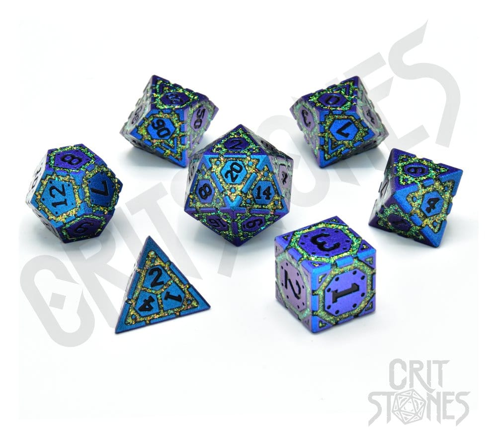CritStones Metal Pack de Dados Twilight Grove  (7) Frikytopia