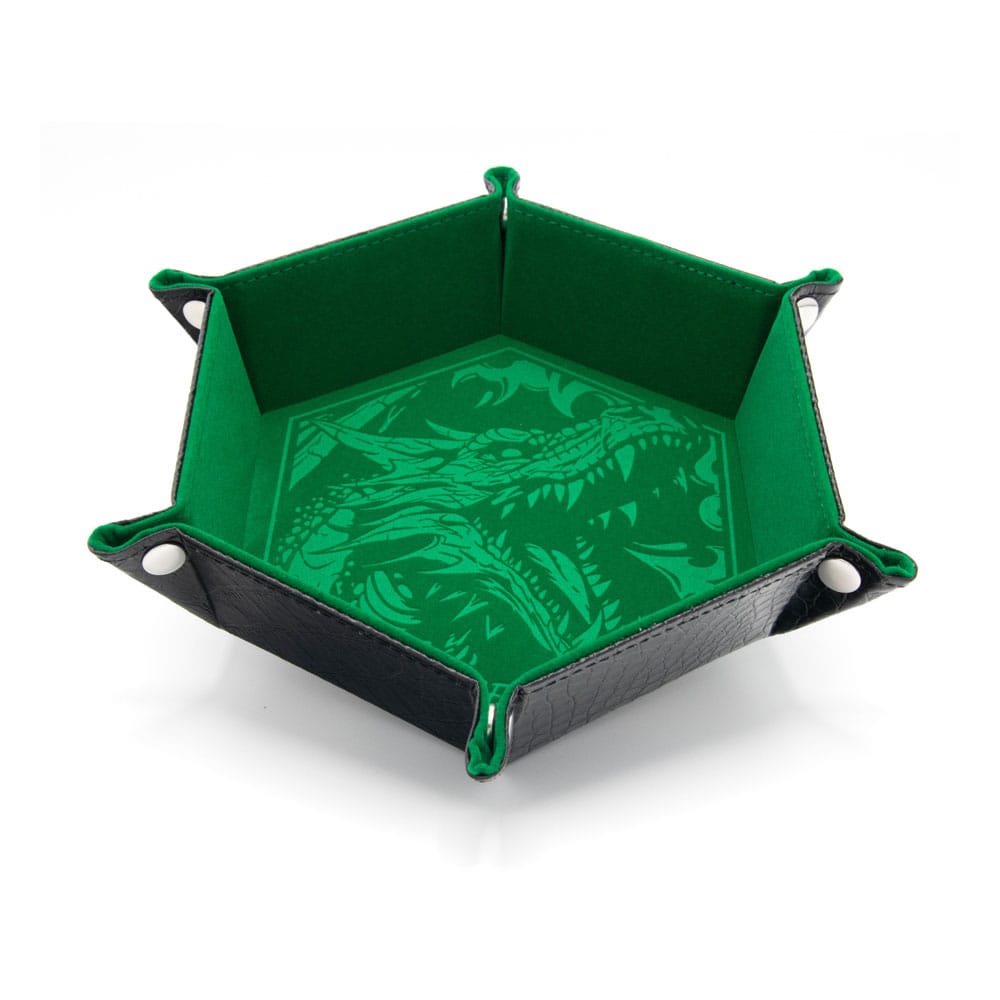 CritStones Bandeja plegable para dados Dragon Skin Edition Green