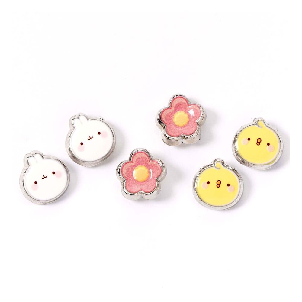 Molang Pack de 3 Pendientes Stud  Molang and Piu Piu Frikytopia