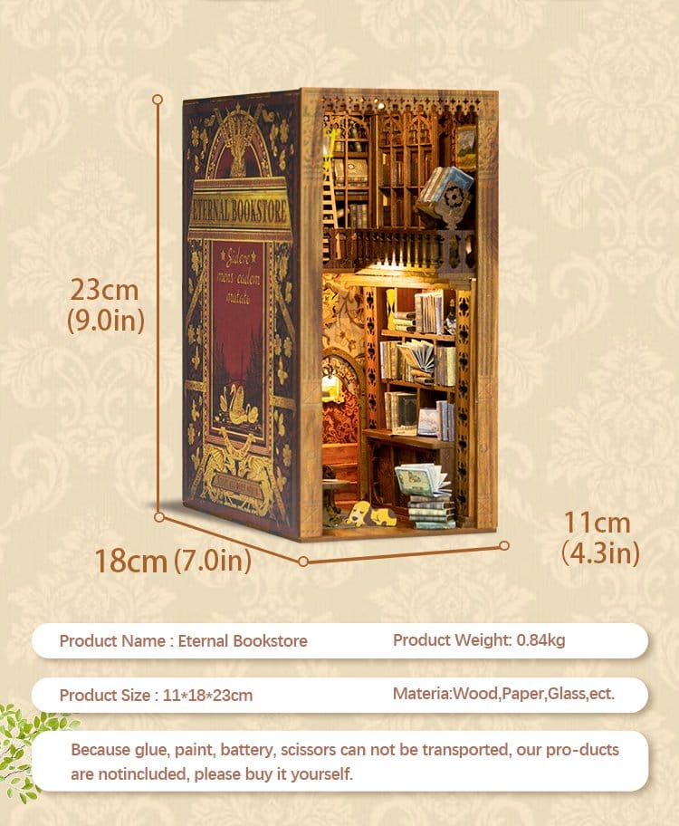 Maqueta Book Nook Eternal Bookstore 23 x 11 cm