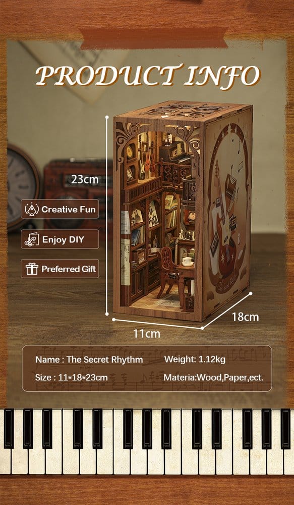 Maqueta Book Nook The Secret Rhythm 23 x 11 cm