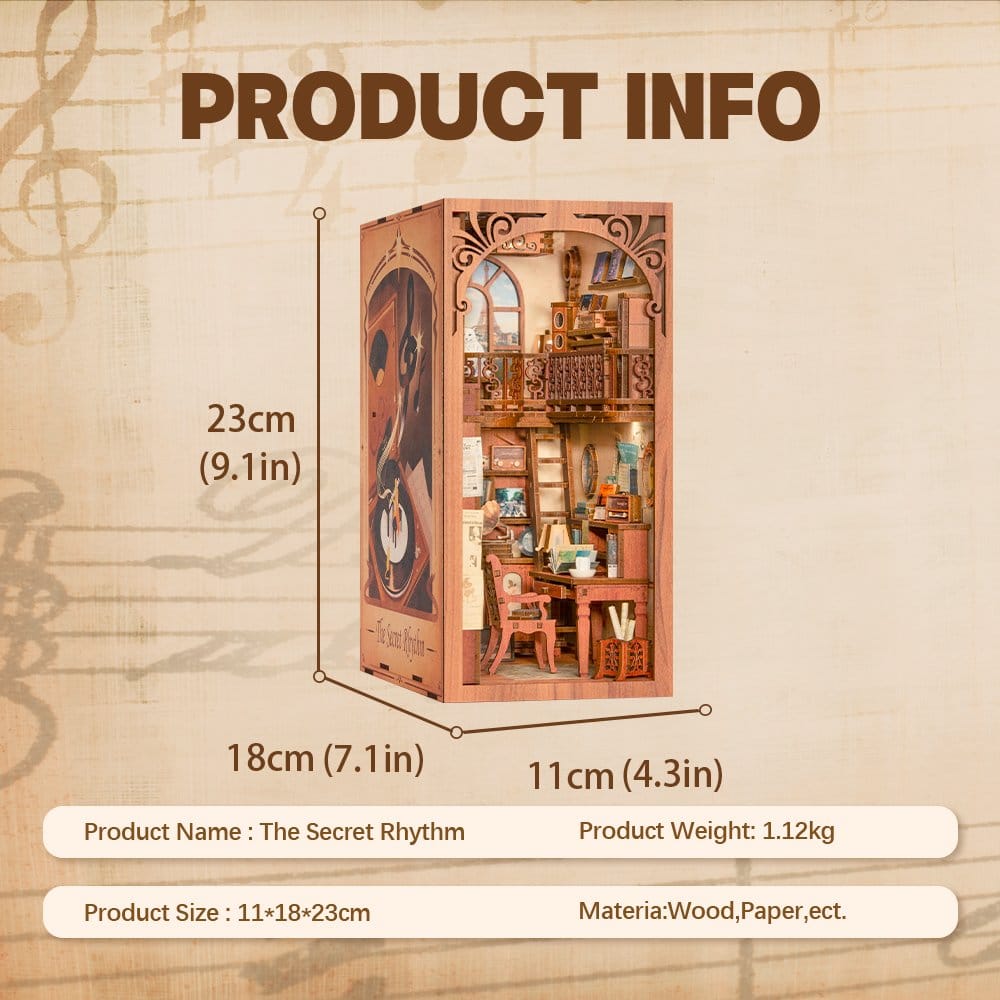 Maqueta Book Nook The Secret Rhythm 23 x 11 cm