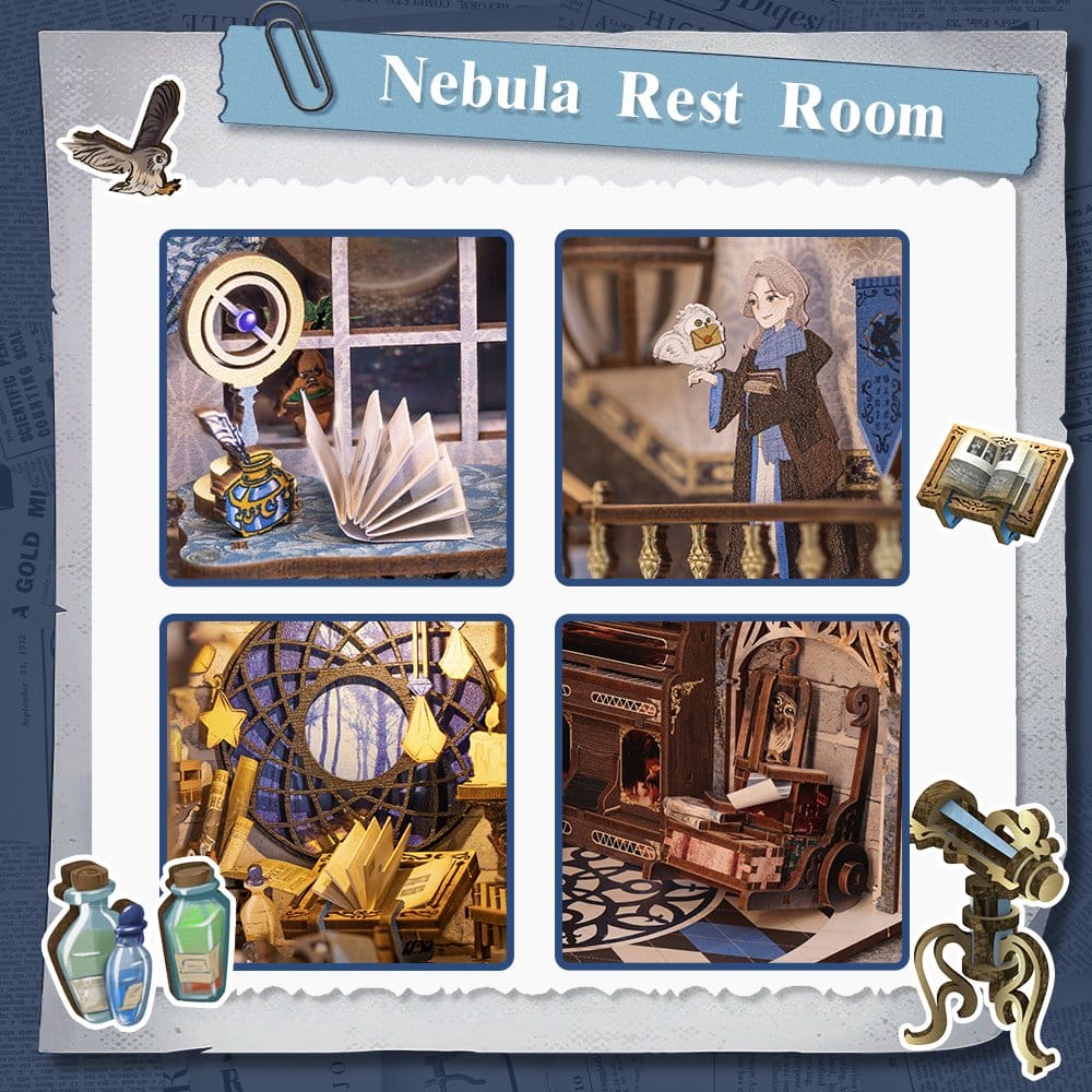 Maqueta Book Nook Nebula Common Room 23 x 11 cm