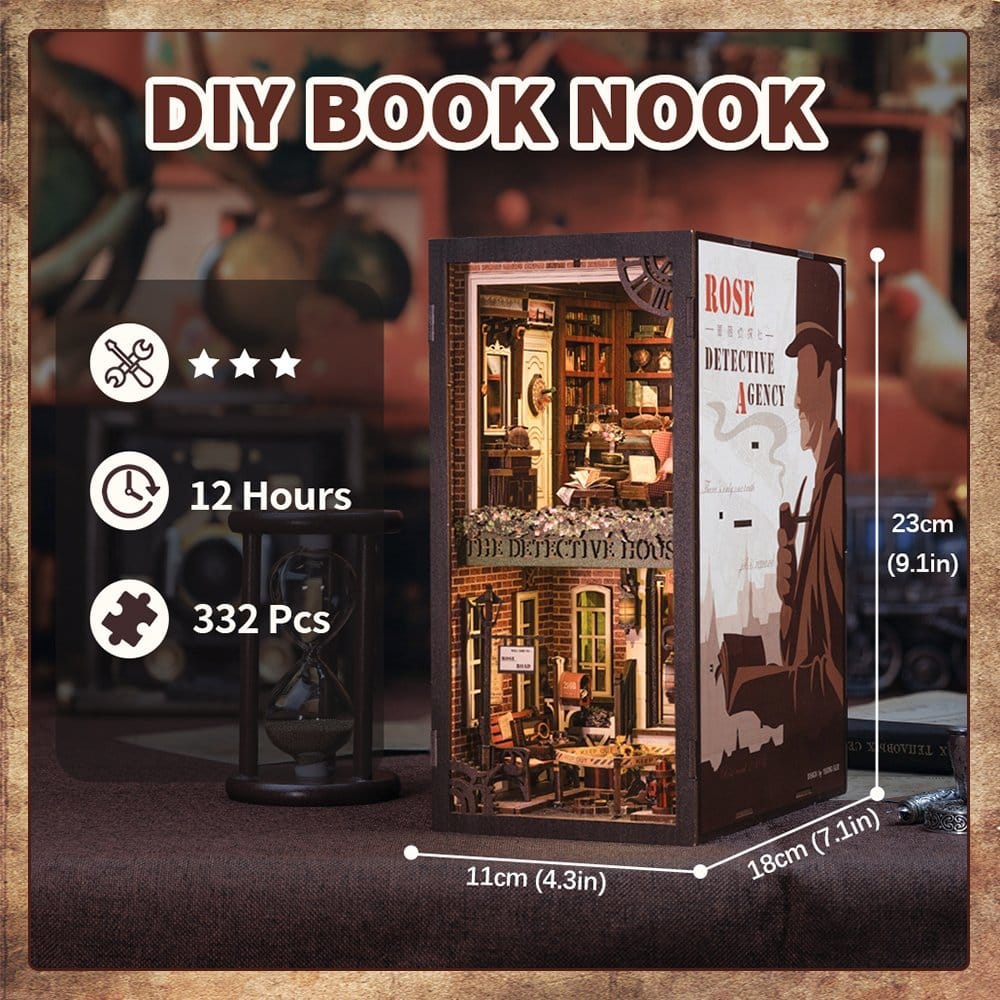 Maqueta Book Nook Rose Detective Agency 23 x 11 cm