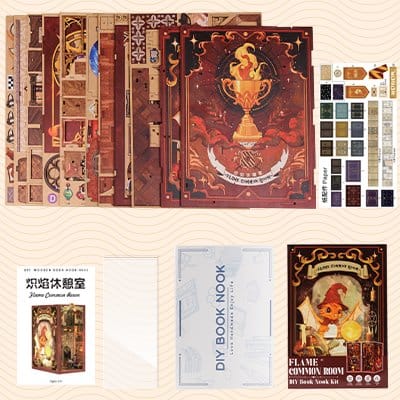 Maqueta Book Nook Flame Common Room 23 x 11 cm