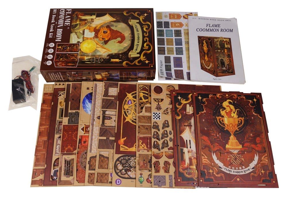 Maqueta Book Nook Flame Common Room 23 x 11 cm