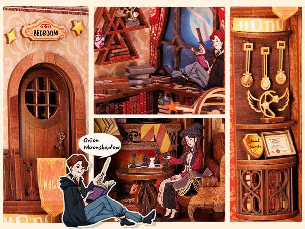 Maqueta Book Nook Flame Common Room 23 x 11 cm