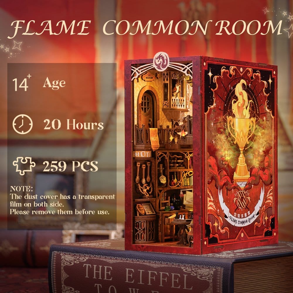 Maqueta Book Nook Flame Common Room 23 x 11 cm