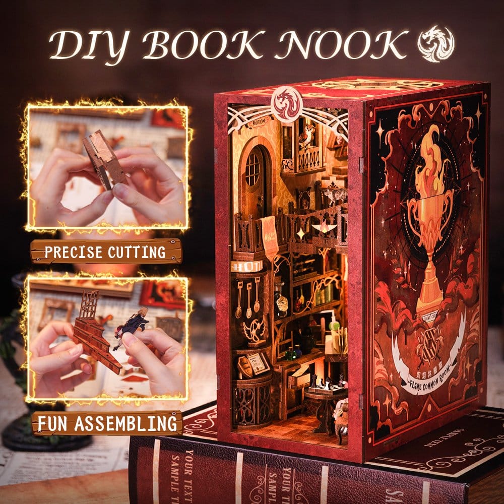 Maqueta Book Nook Flame Common Room 23 x 11 cm
